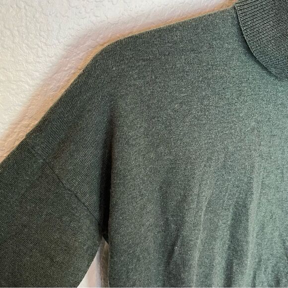 Madewell Brookhaven Turtleneck Wool Blend Sweater in Heather Forest size XS - Picture 9 of 13